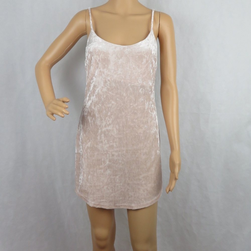 Pink Velvet Mini Dress Short Tank Top Soft y2k Cute Soft Girly
